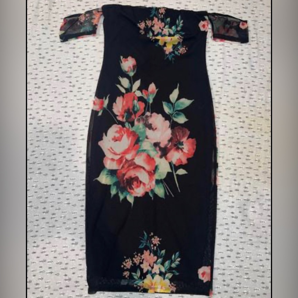 Floral off the shoulder dress